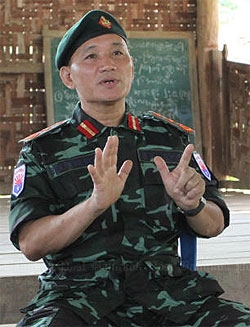  Worried: Gen Baw Kyaw Heh, vice-chief of staff of the Karen National Liberation Army.